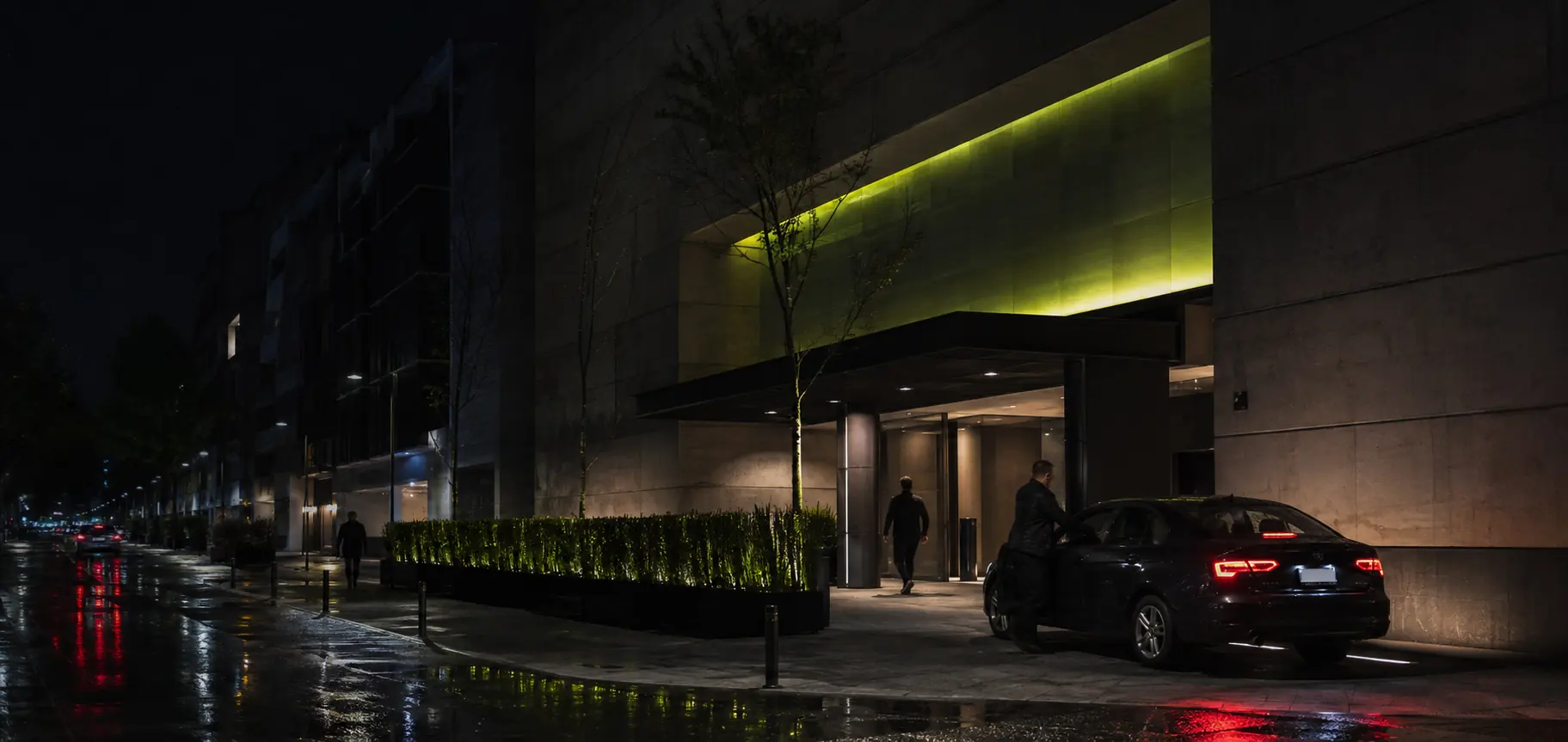 Llegada nocturna a un casino de Ciudad de México